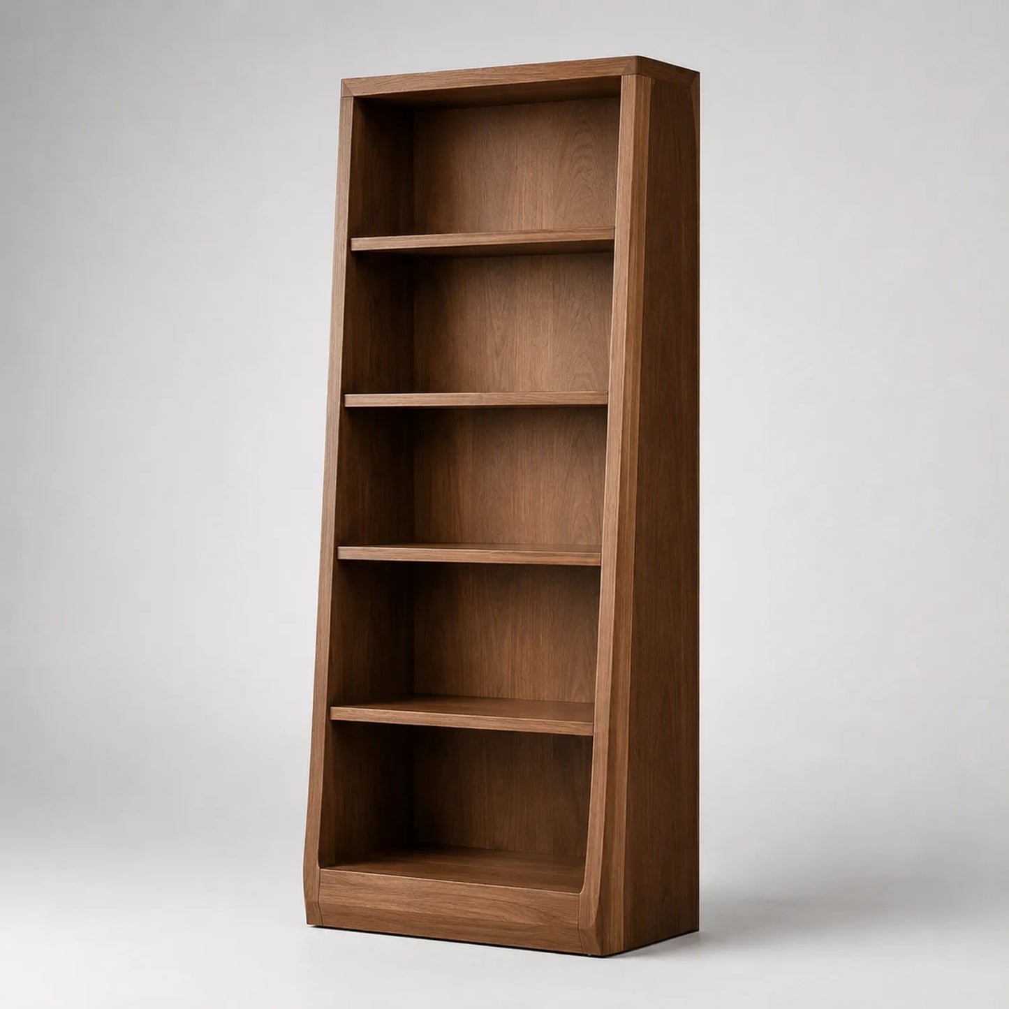 Holz Bücherregal mit 5 Regalböden Braun