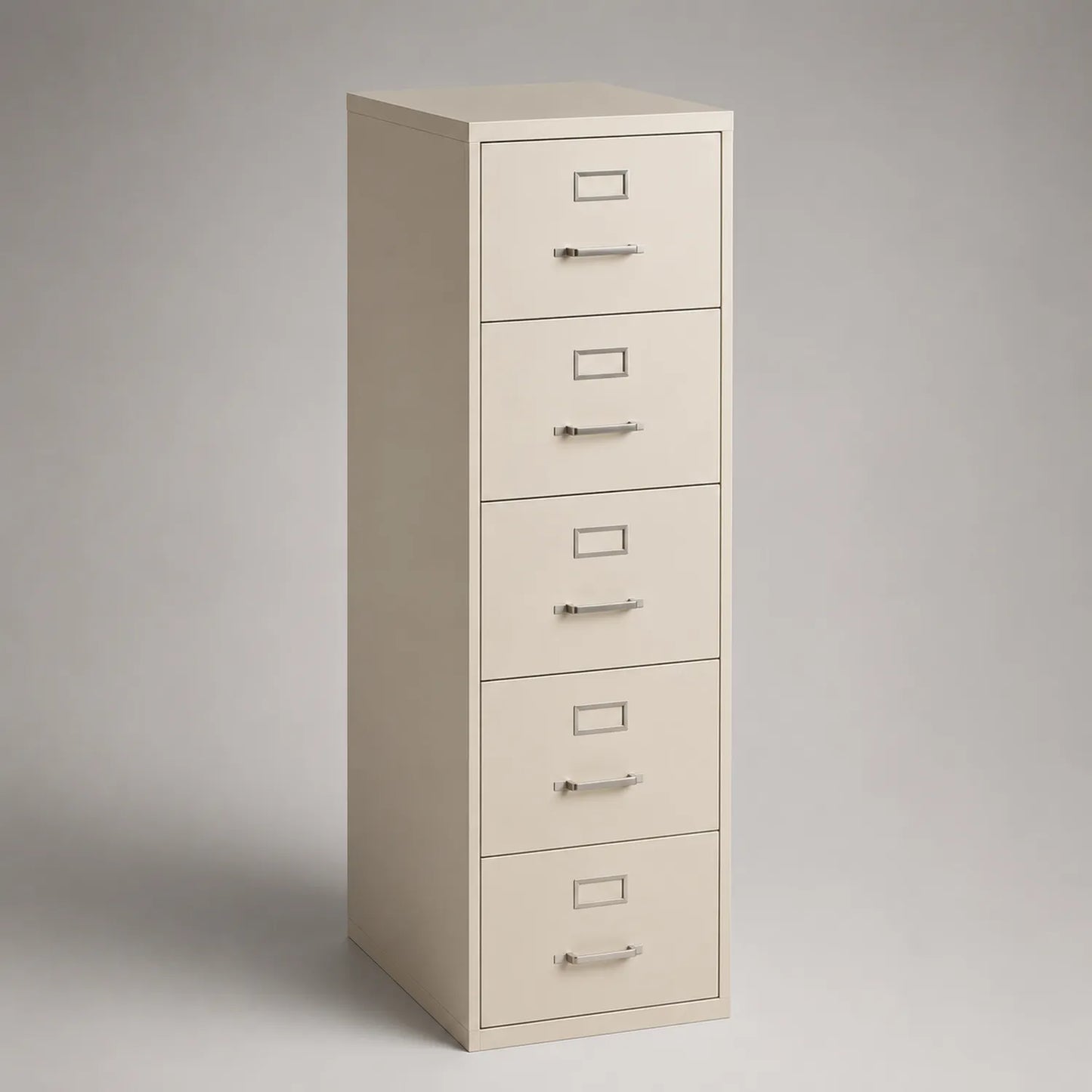 Metall Schubladenschrank mit 5 Schubladen Beige 132cm