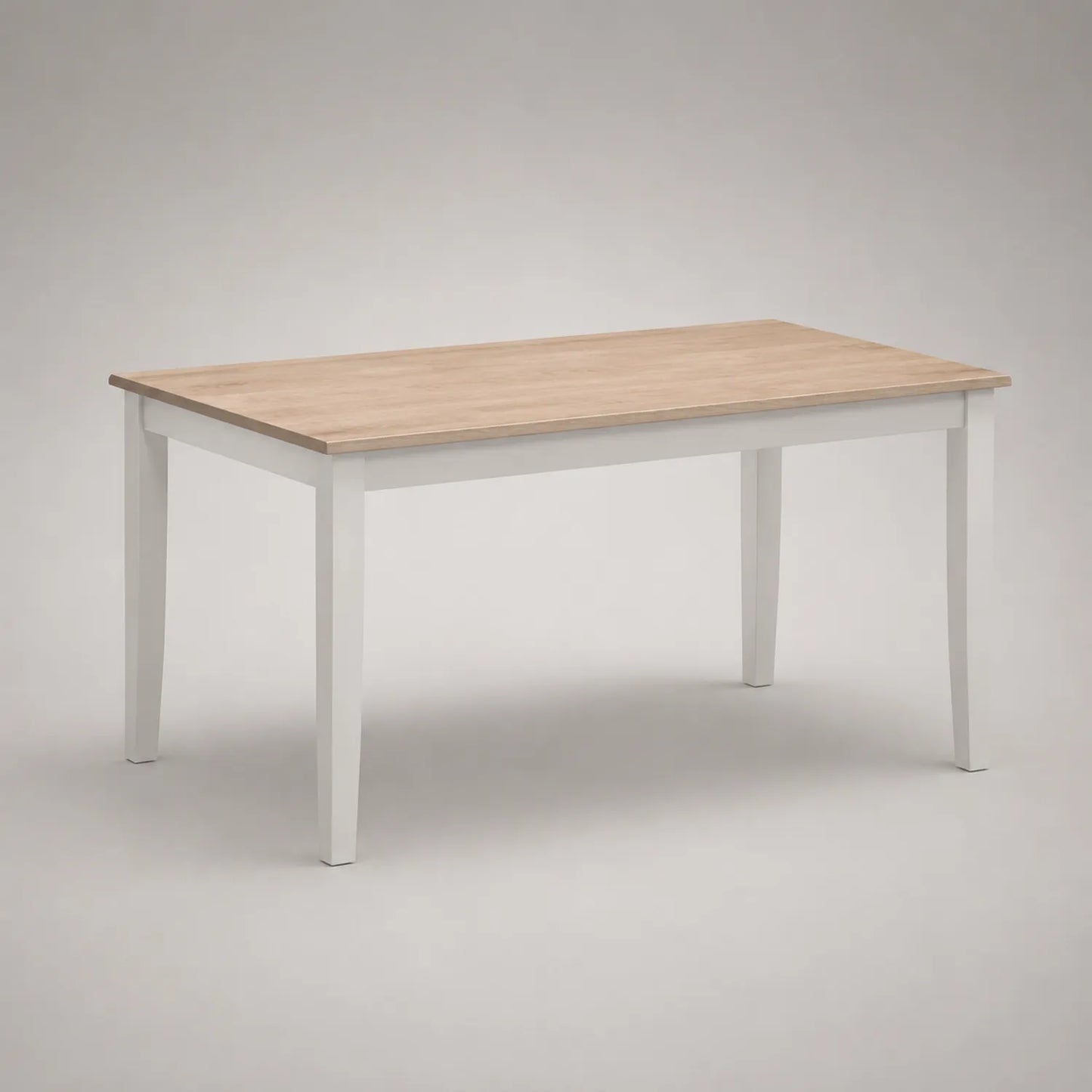 Rechteckiger Esszimmertisch Holz Weiß 140x80 cm