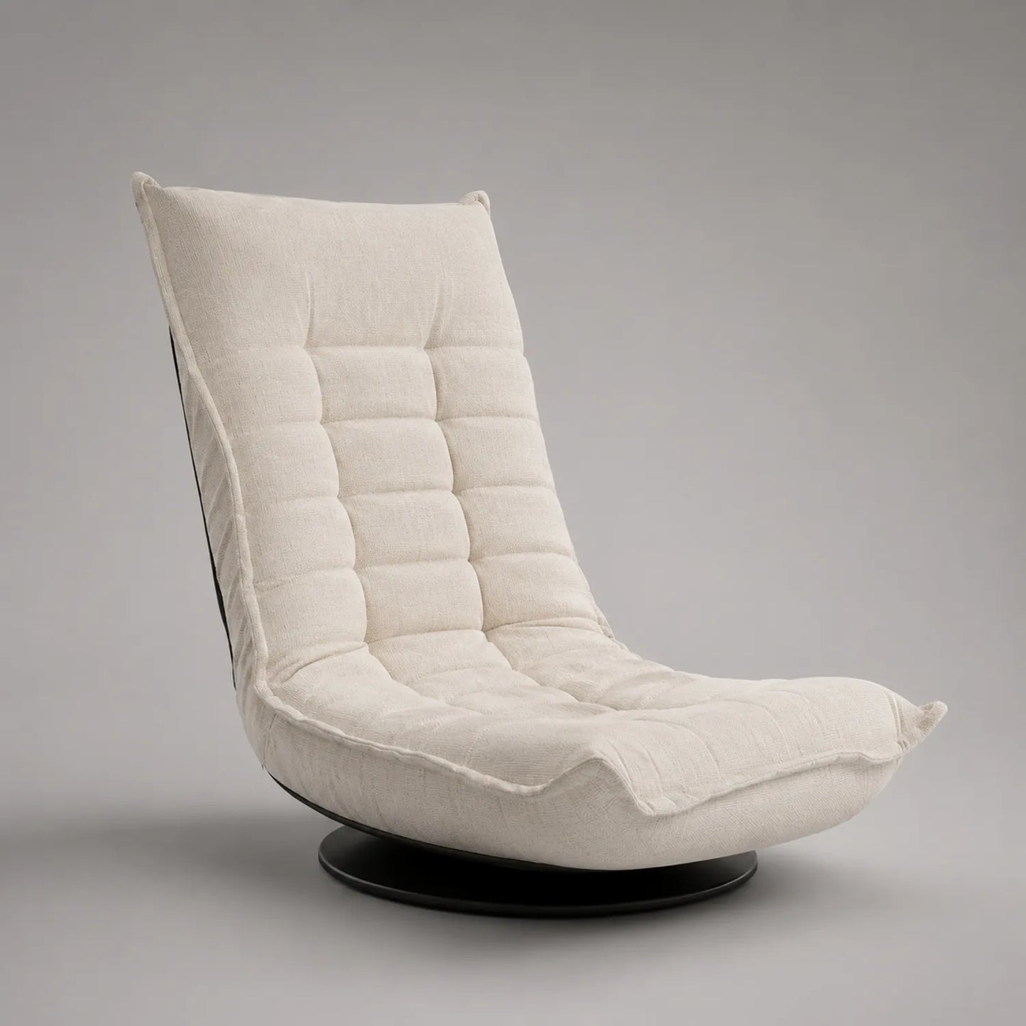 Drehbarer Chaiselongue aus Leinenmischgewebe Beige