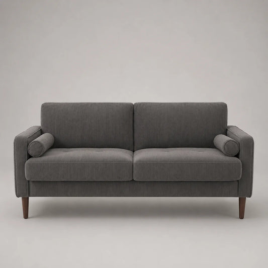 Cord Dreisitzer Sofa Dunkelgrau 200x85x75cm