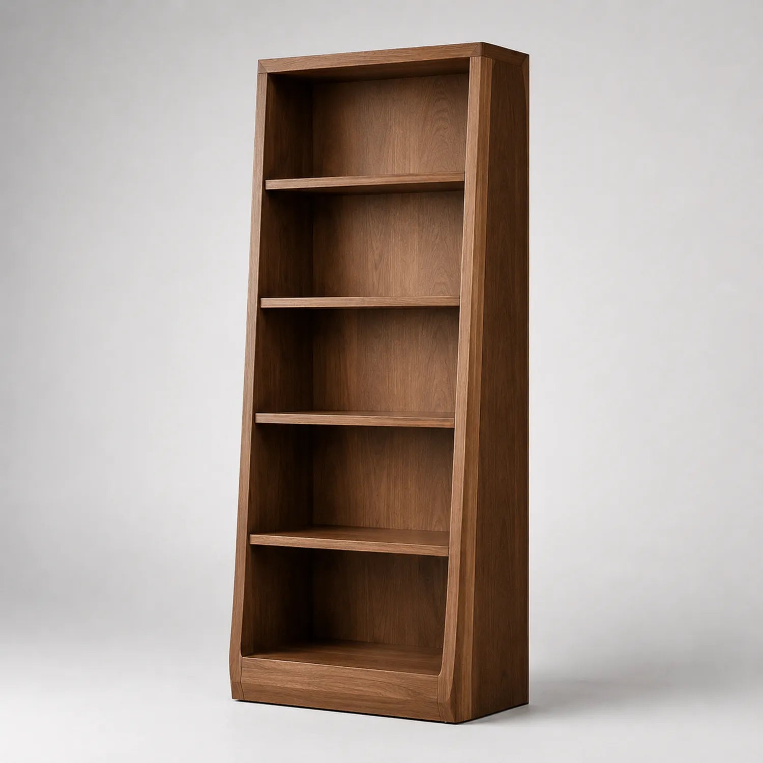 Holz Bücherregal mit 5 Regalböden Braun