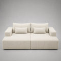 2-Sitzer Sofa Cord Stoff Beige 180x90x85cm