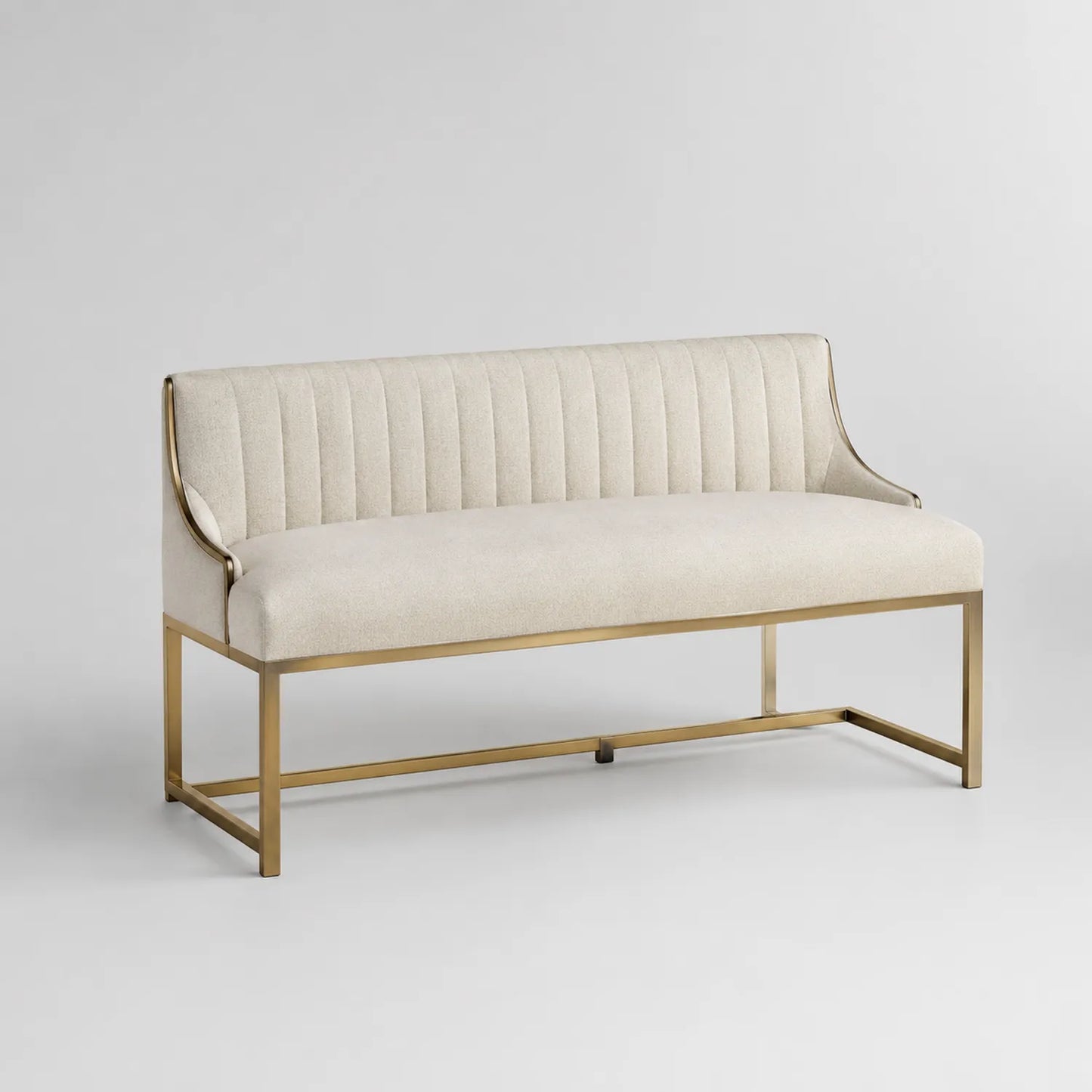 Polsterbank Metall Beige