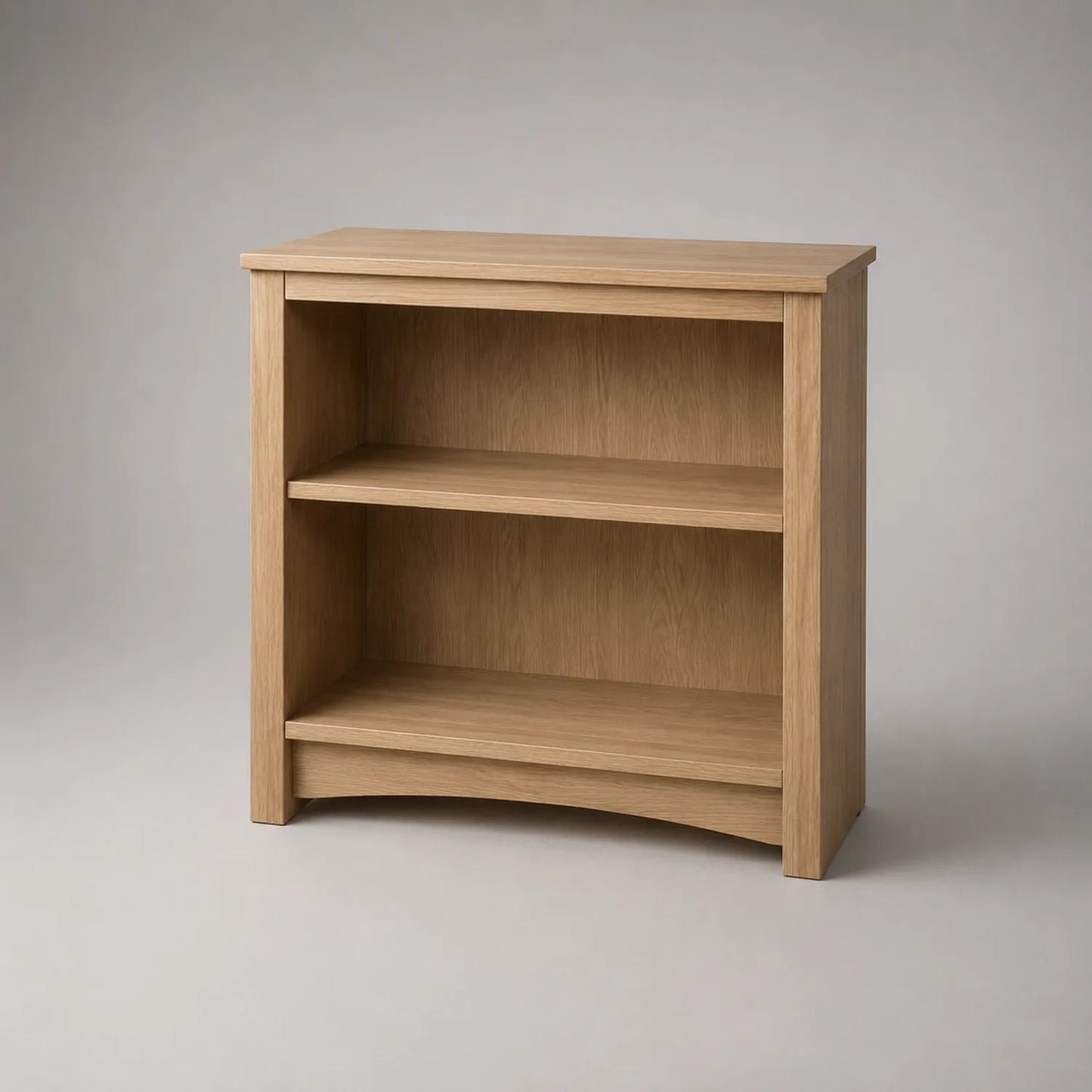 Eichenholzregal 2 Ebenen 80x30x90cm