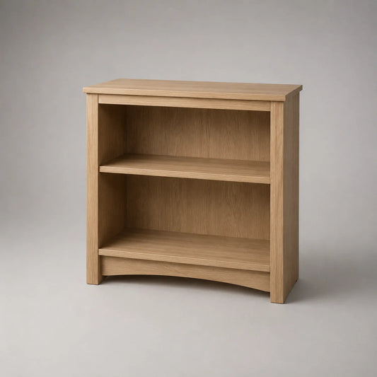 Eichenholzregal 2 Ebenen 80x30x90cm