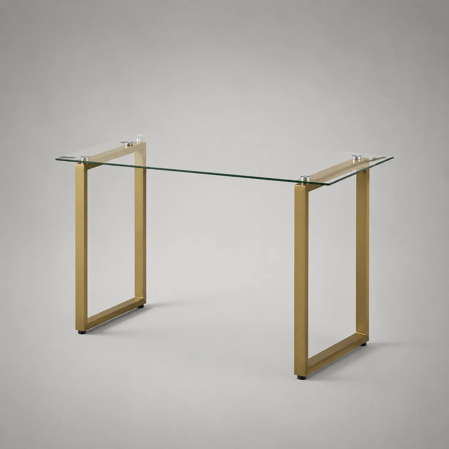 Glas Tischplatte mit Metallgestell Gold 120x60x75cm