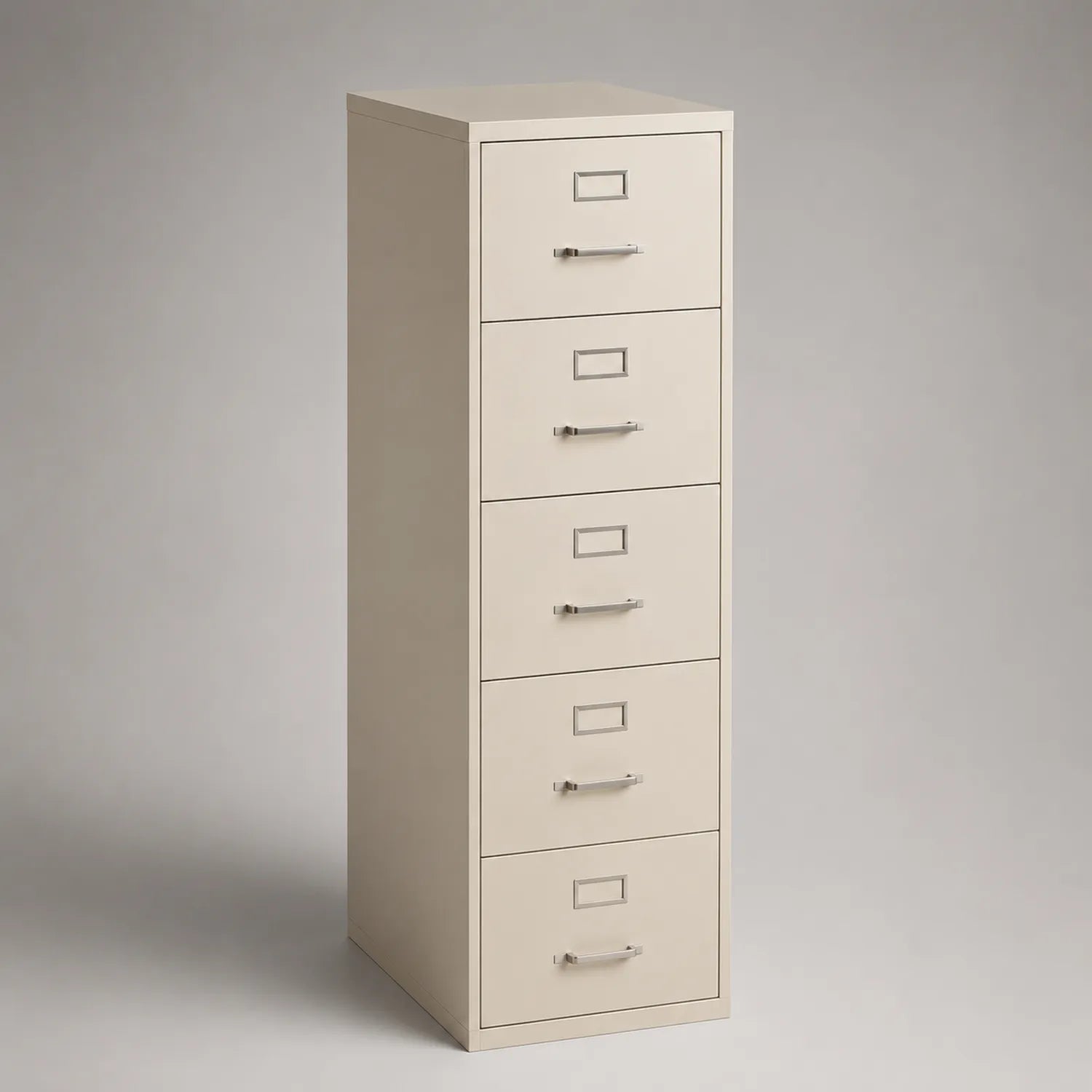 Metall Schubladenschrank mit 5 Schubladen Beige 132cm