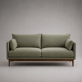 2-Sitzer Sofa Stoff Olivengrün Holzrahmen 200cm
