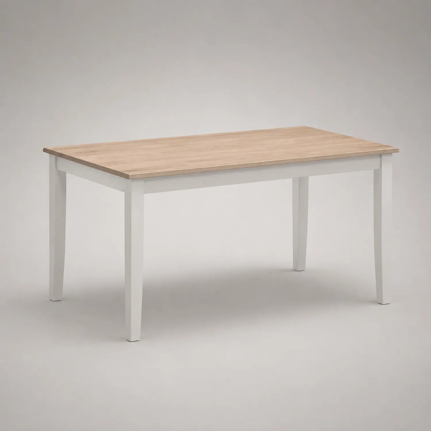 Rechteckiger Esszimmertisch Holz Weiß 140x80 cm