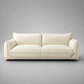 3-Sitzer Ledersofa Creme 210cm